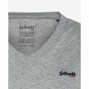 T-shirt com o pequeno logótipo em v-neck Schott casual